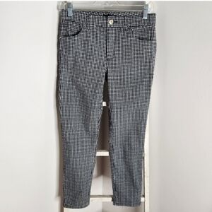 Club Monaco womens size 2 houndstooth print straight leg pants